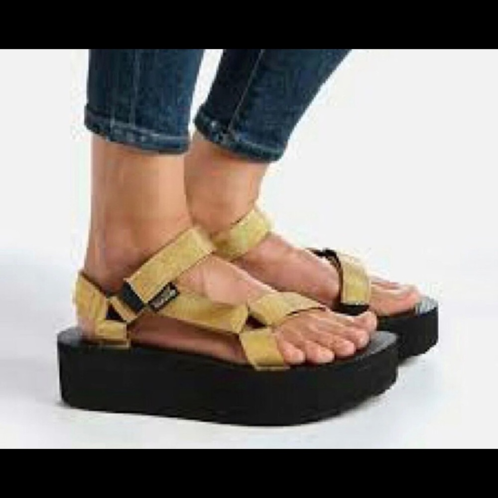 Women’s gold Teva Sandals size 9